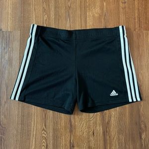 Adidas - black midi athletic shorts - 8